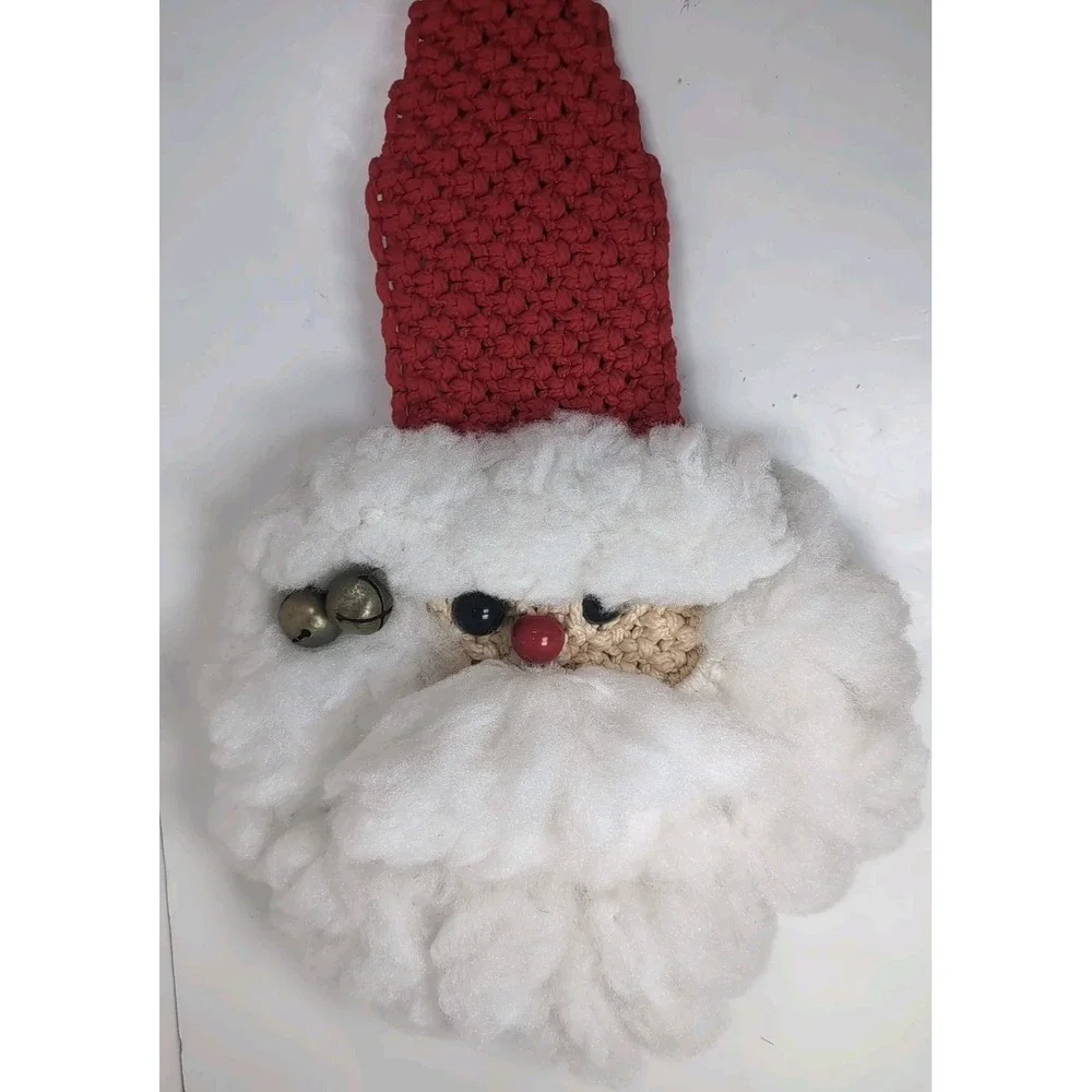 Christmas Santa Macrame Vintage Wall Hanging 29.5